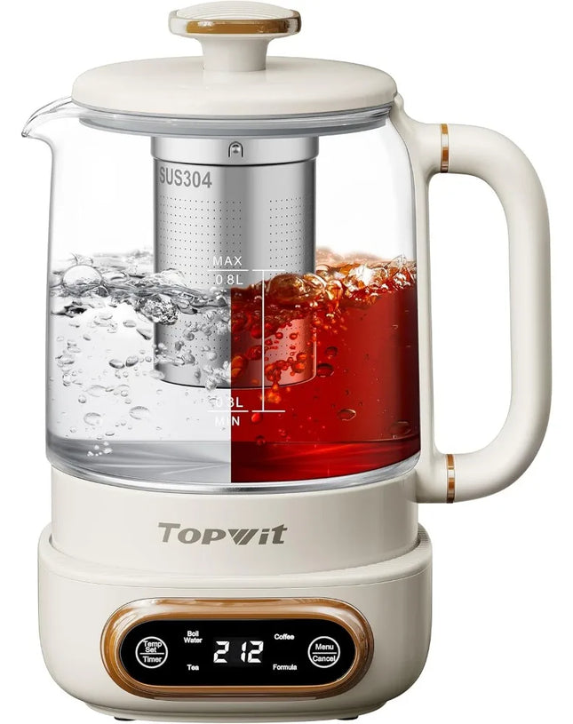 Electric Tea Kettle, 11 Temperature Control & 4 Presets with Removable Infuser, 0.8L,with 8H Keep Warm, Boil-dry Protect
