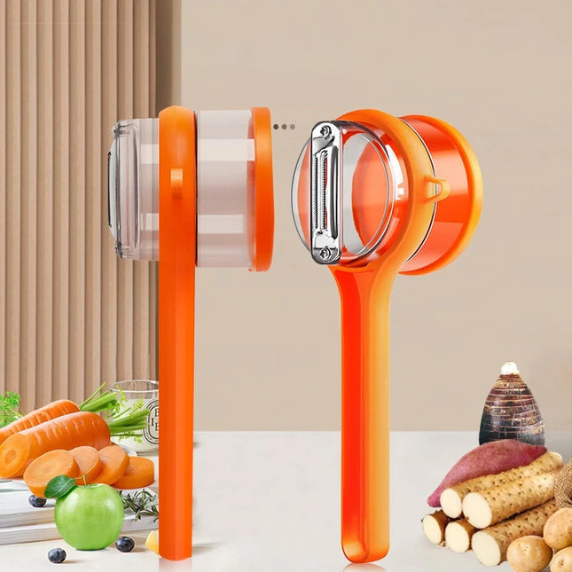 Potato Peeling Knife Vegetable Peeler with Peelings Storage Bucket Multi-Function Fruit Planing Knife Scraper Kitchen Gadgets
