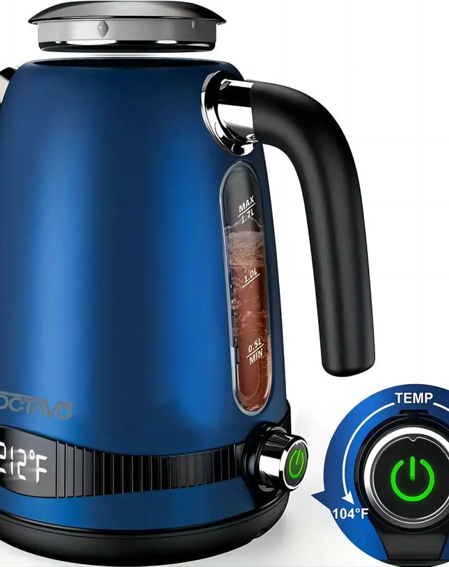 1pc 1.8QT Electric Kettle, US Plug, Temperature Control With 7 Heat Settings & LED Display,   (1100W) , Kitchen and home
