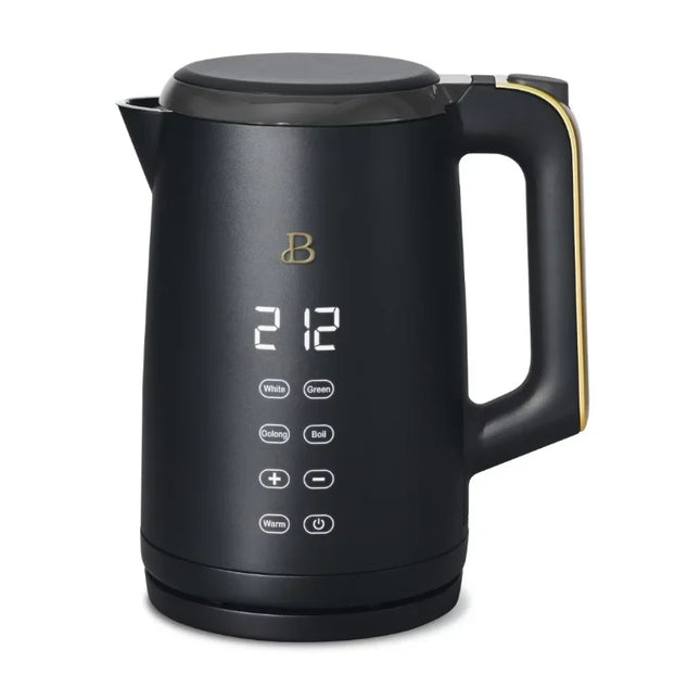 Beautiful 1.7 Liter One-Touch Electric Kettle, Black Sesame by Drew Barrymore