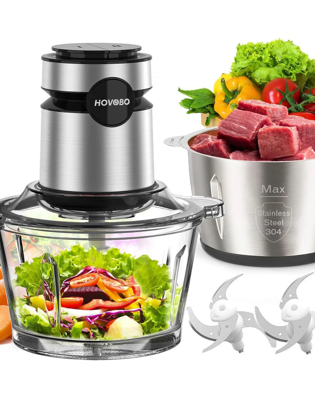 2 Speeds  500W Electric Food Processor 2L Meat Grinder Mincer kitchen Blender Food Processor Slicer Vegetable Food Chopper Meat