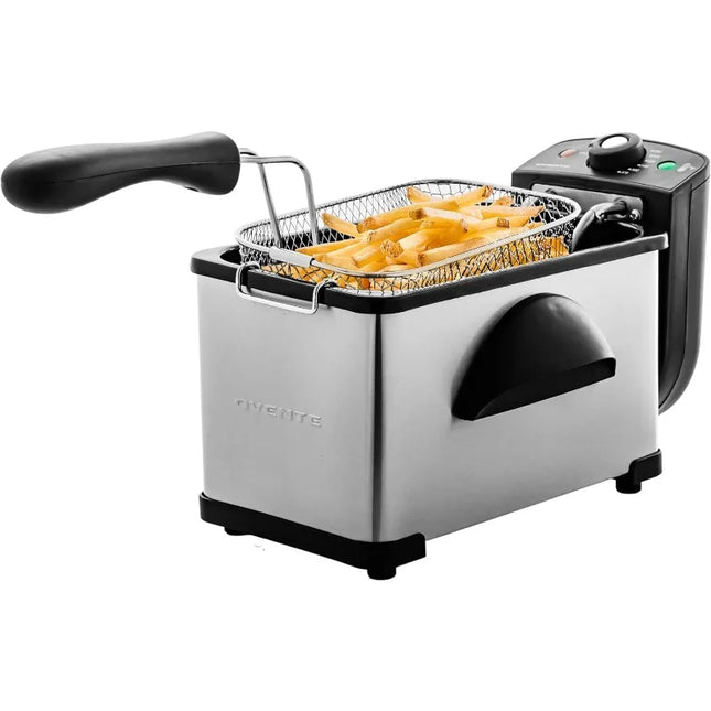 Electric Deep Fryer 2 Liter Capacity, with Viewing Window and Odor Filter, Adjustable Temperature&Removable Frying Basket