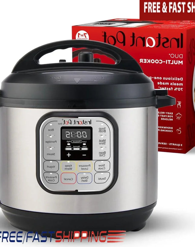 7-in-1 Electric Pressure Cooker Steamer Slow Cooker Rice Maker Sauté Yogurt Warmer Sterilizer Includes Free Recipe App
