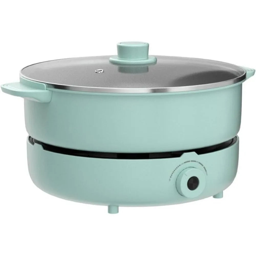Hot Pot Electric with Induction Cooker Non-Stick Electric Skillet,Electric Pot for Cooking Burner with Shabu Shabu Pot Enjoy
