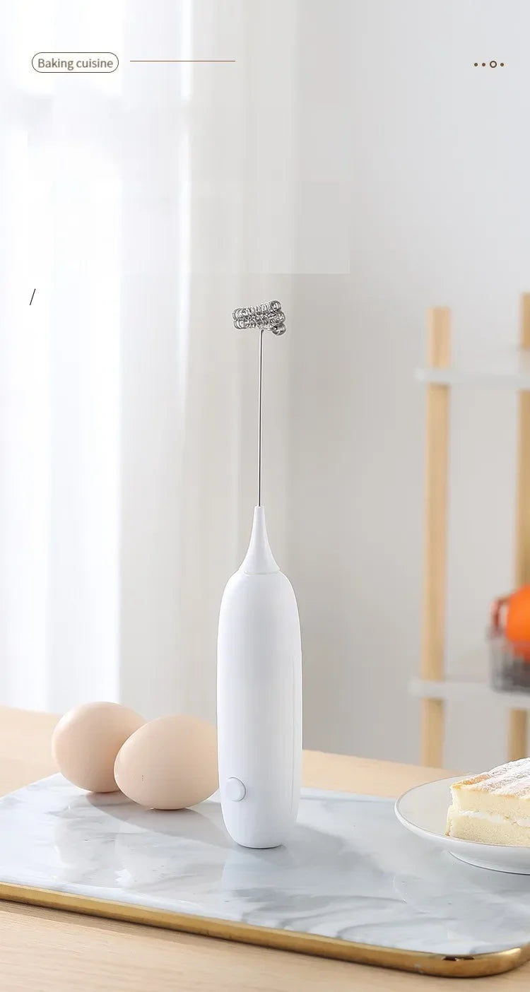 1PC Battery Model Handheld Egg Beater Froth Mixer Kitchen Automatic Coffee Milk Foaming Mixer Kitchen Whisk Tools