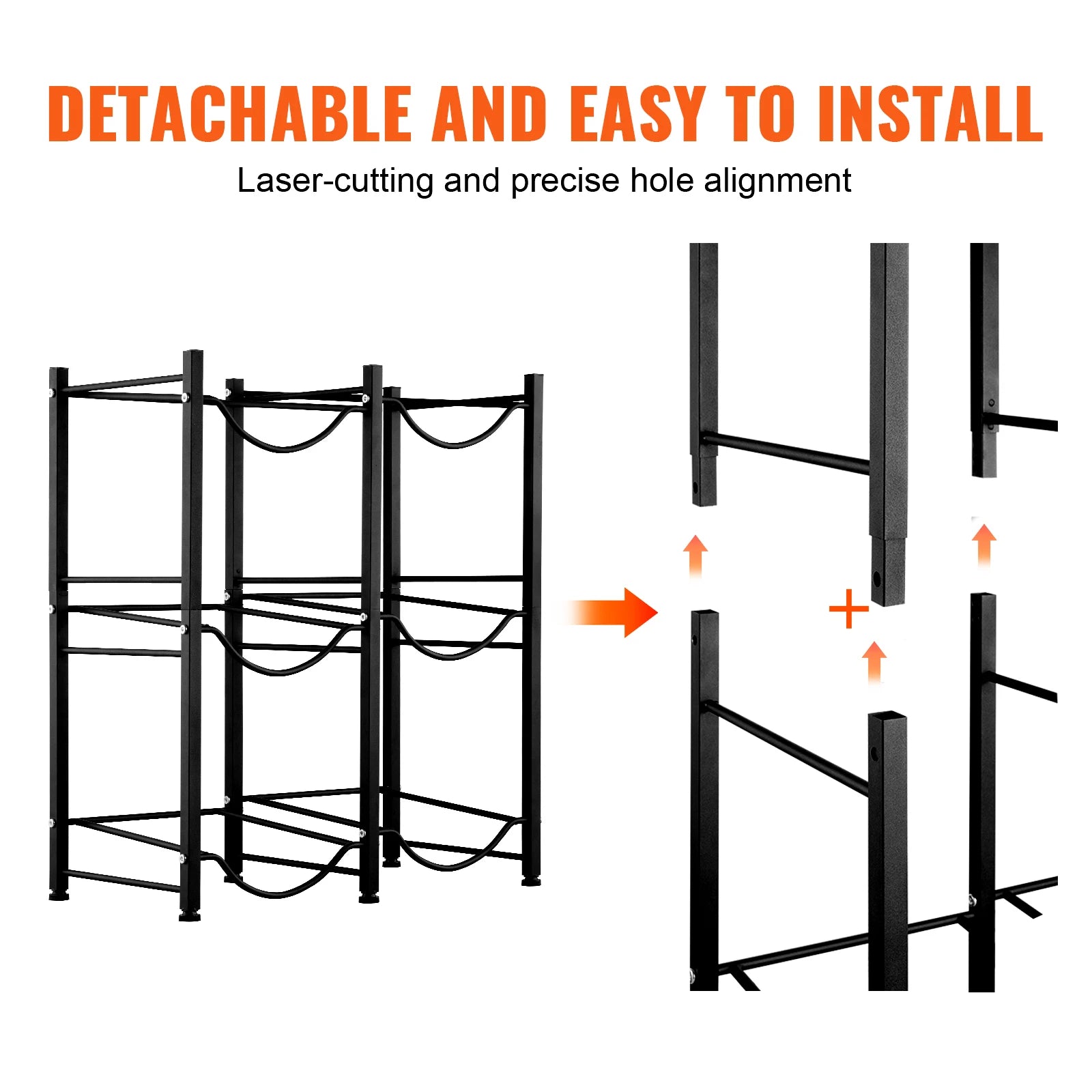 VEVOR 3/4/5 Tiers Water Jug Holder iron Water Bottle Holder Double/Single Row Easy Installation for Kitchen Office Living Room