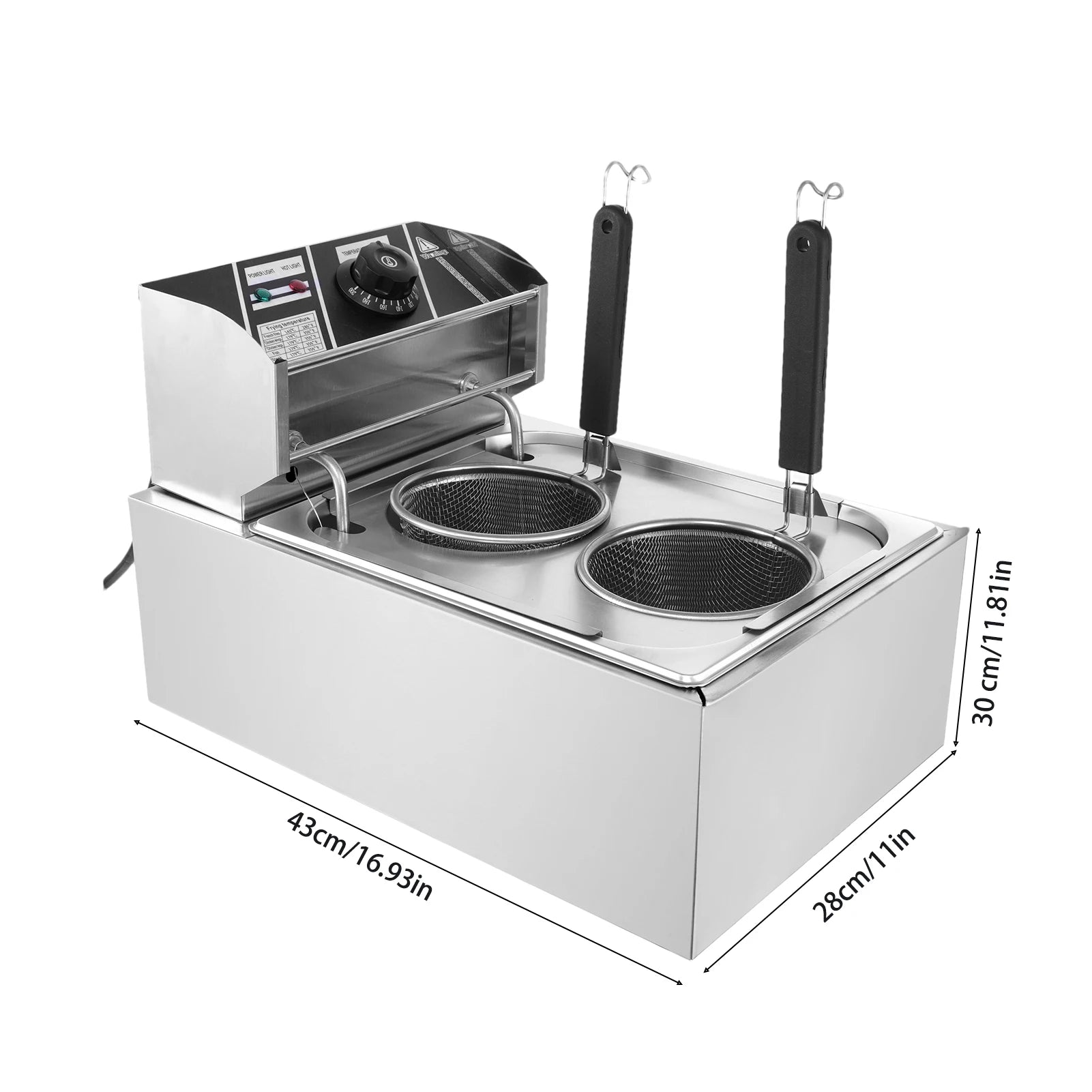 Electric Noodle Cooker Noodle Pasta Cooker Machine Rustproof Kitchen Cooking Utensils for Spaghetti Soup Fried Snacks Kind