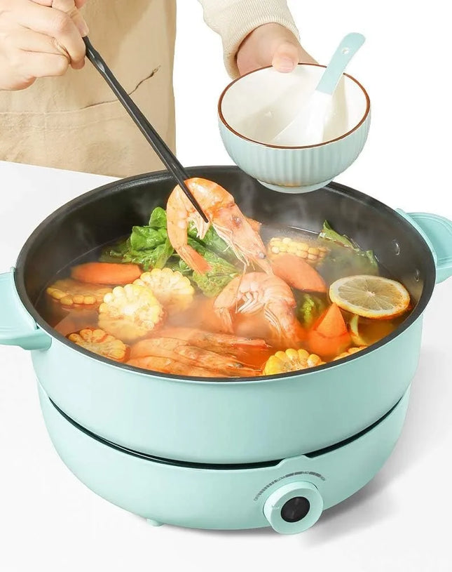 Hot Pot Electric with Induction Cooker Non-Stick Electric Skillet,Electric Pot for Cooking Burner with Shabu Shabu Pot Enjoy