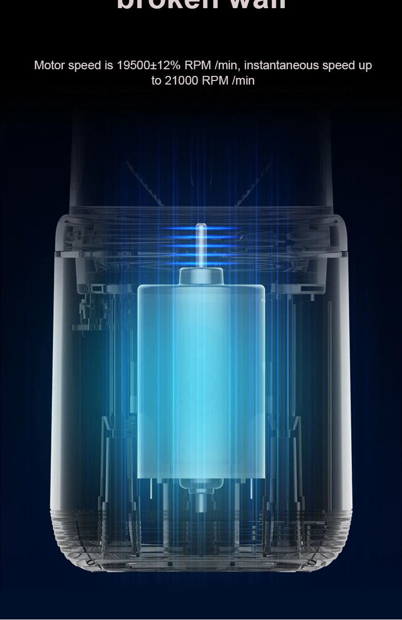 Portable Juicer Cup Smoothie Blender 6 Blade Blender Bottle  Household Fruit Juicer Cup USB Rechargeable Juicer Kitchen Tool