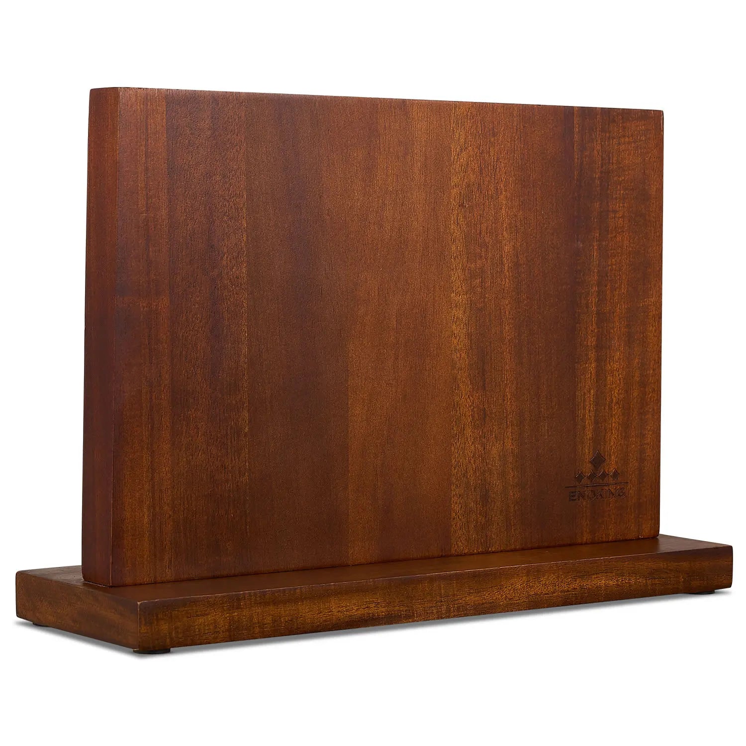 ENOKING Magnetic Knife Block 12.5 x 9 Inches, Double Side Magnetic Knife Holder, Three Powerful Magnets Strip, Acacia Wood