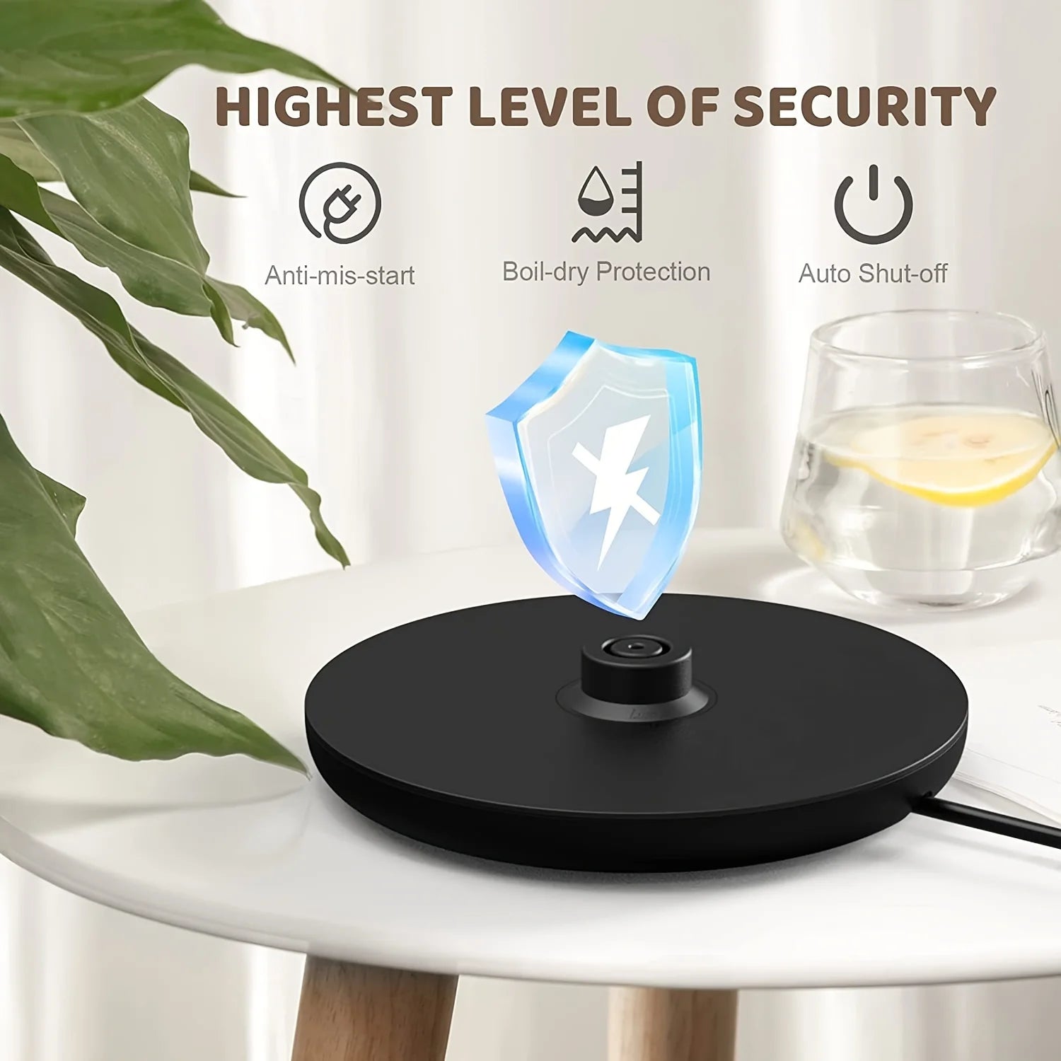 1pc 1.8QT Electric Kettle, US Plug, Temperature Control With 7 Heat Settings & LED Display,   (1100W) , Kitchen and home