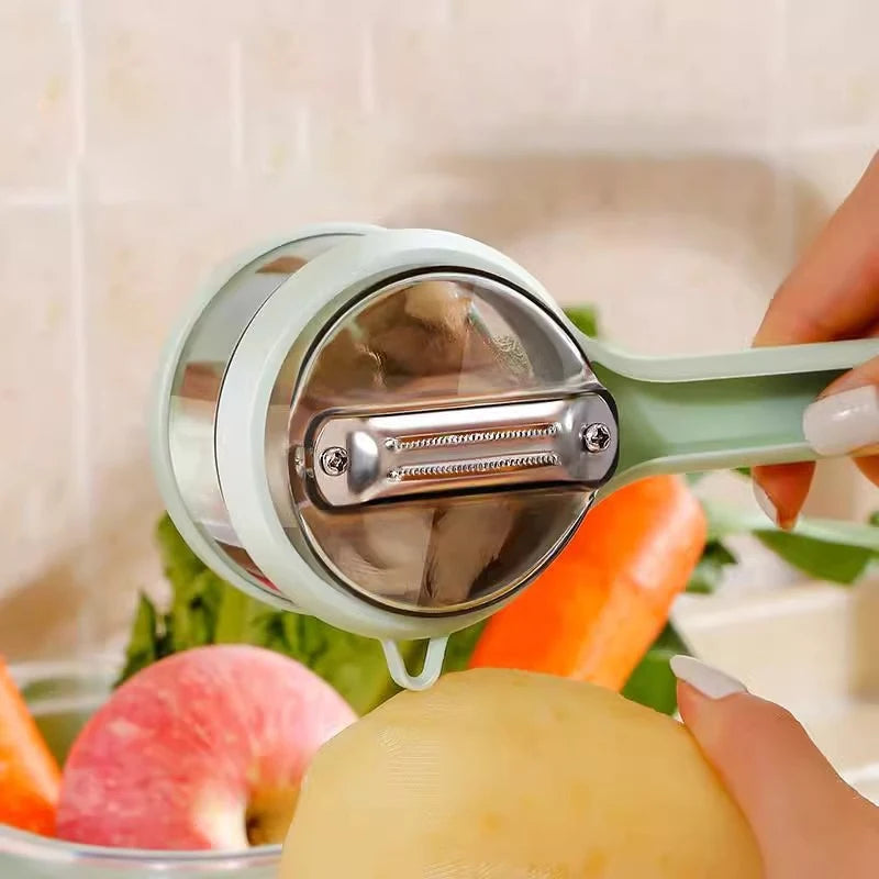 Potato Peeling Knife Vegetable Peeler with Peelings Storage Bucket Multi-Function Fruit Planing Knife Scraper Kitchen Gadgets