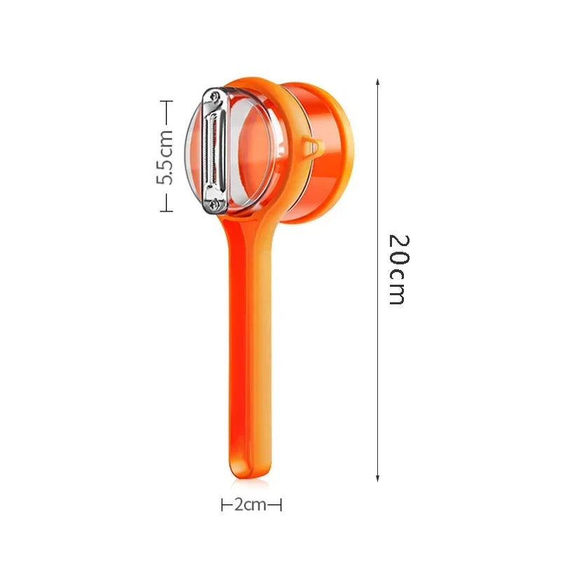 Potato Peeling Knife Vegetable Peeler with Peelings Storage Bucket Multi-Function Fruit Planing Knife Scraper Kitchen Gadgets