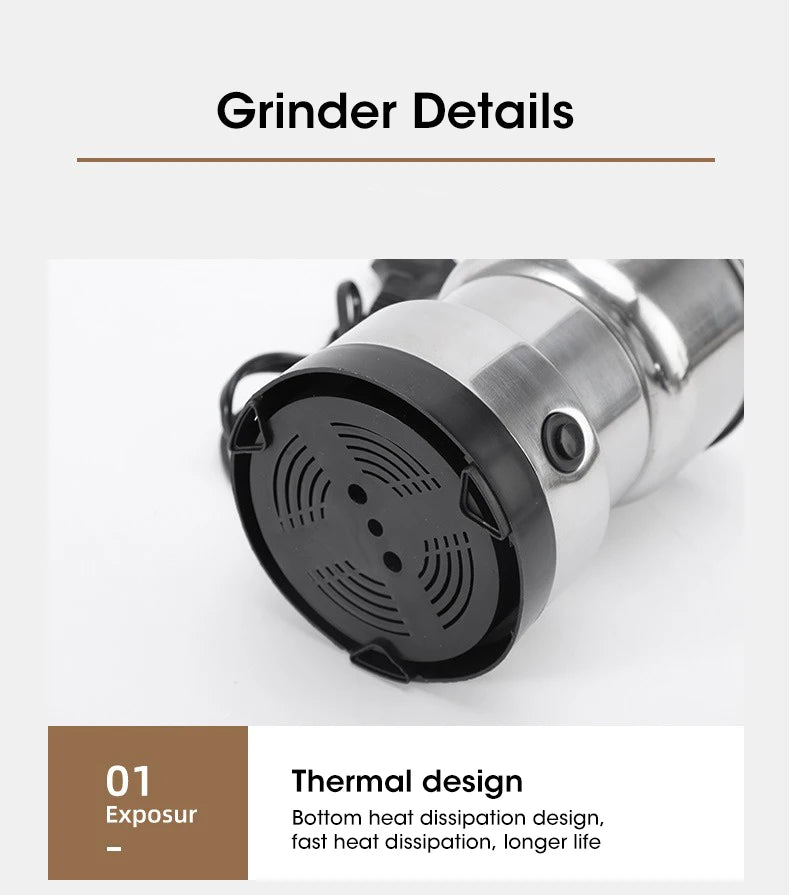 Mini Electric Grinder Household 300ml Ultrafine Baby Food Pulverizer Coffee Grinder Spice Pepper Grinder Grain Mill 4 Blades