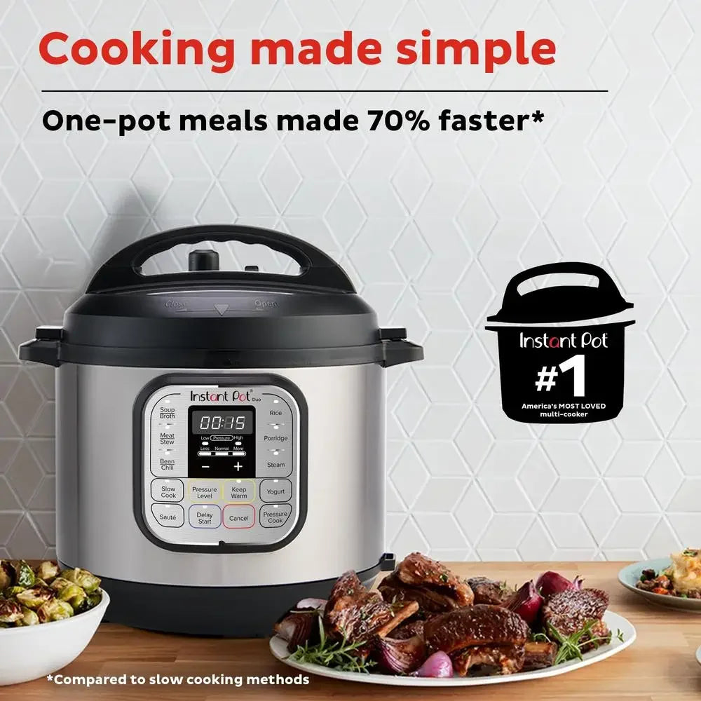 7-in-1 Electric Pressure Cooker Steamer Slow Cooker Rice Maker Sauté Yogurt Warmer Sterilizer Includes Free Recipe App