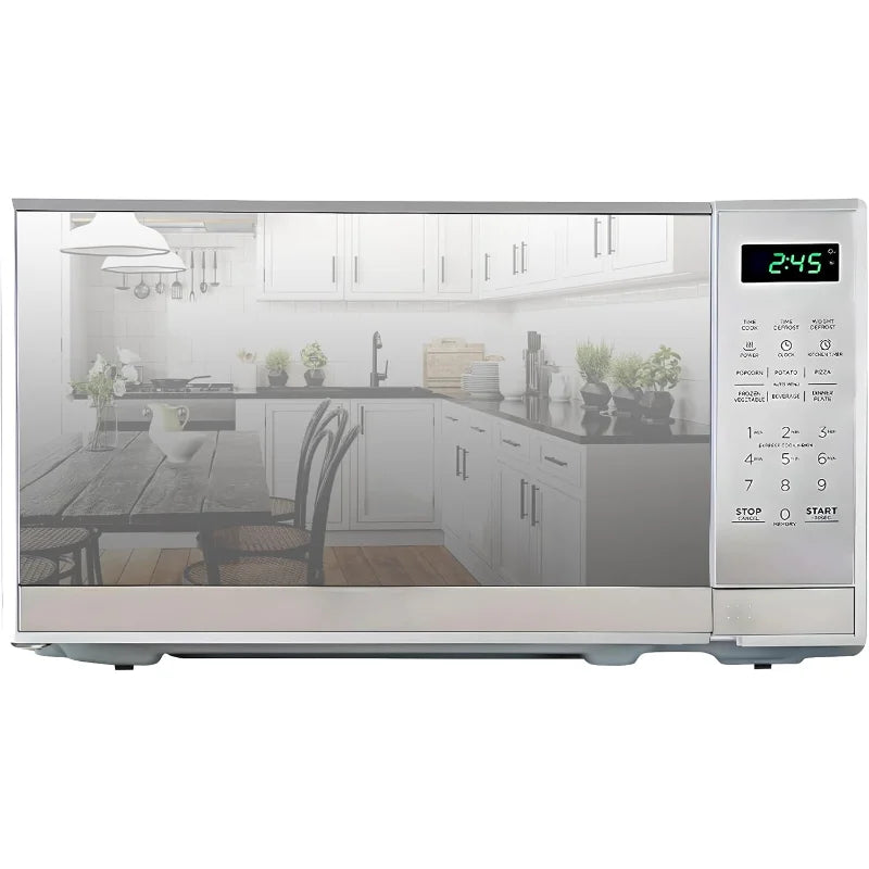 0.7 Cu Ft Microwave Oven - Stainless Steel Compact Style Microondas, Smart Countertop Kitchen Appliance With Digital Touch