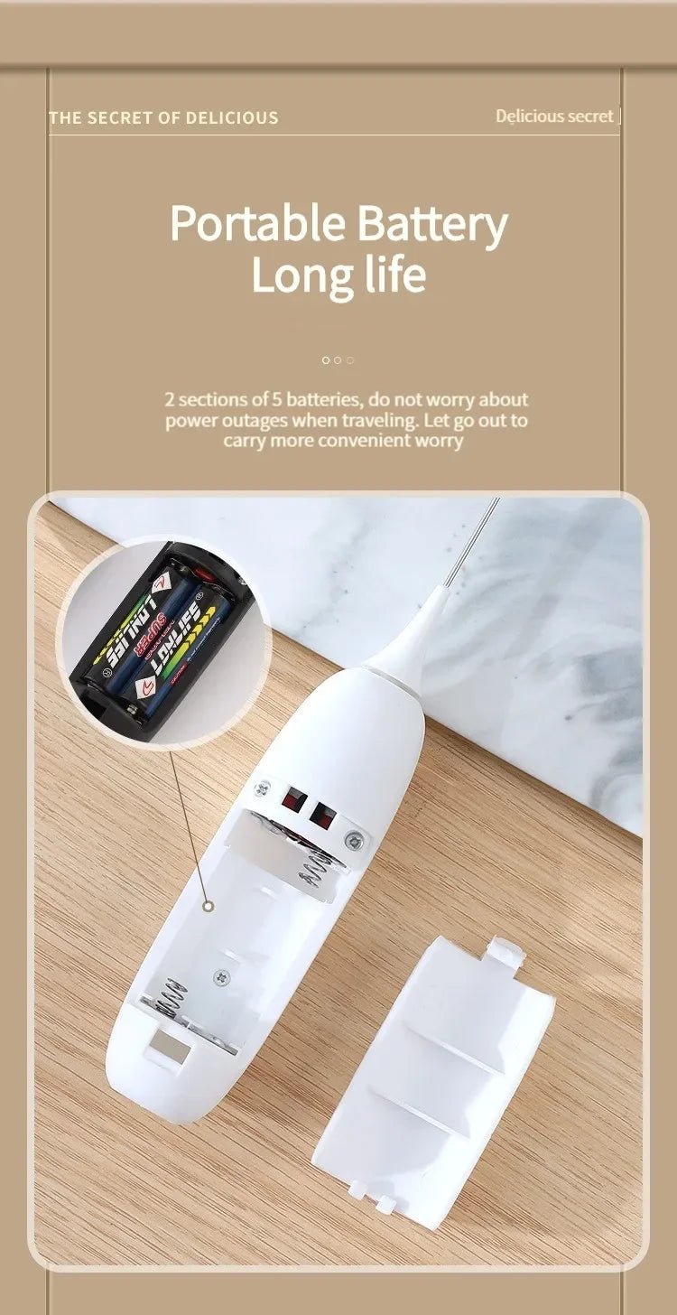 1PC Battery Model Handheld Egg Beater Froth Mixer Kitchen Automatic Coffee Milk Foaming Mixer Kitchen Whisk Tools