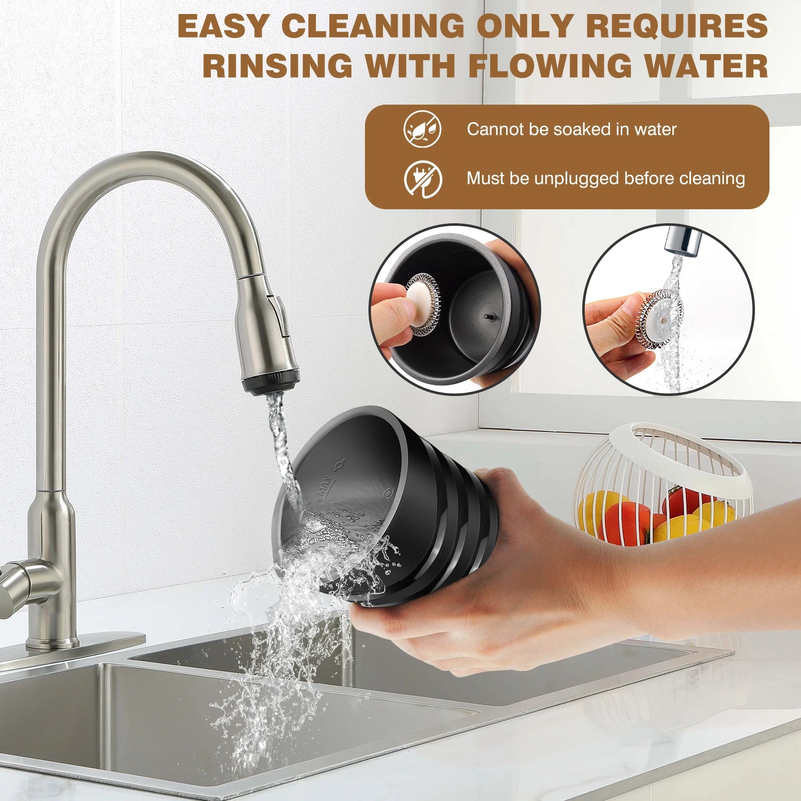 4 in 1 Milk Frother Electric and Steamer 11.8 oz/350ml Hot/Cold Foam Maker Intelligent Temperature Control Electric Milk Warmer