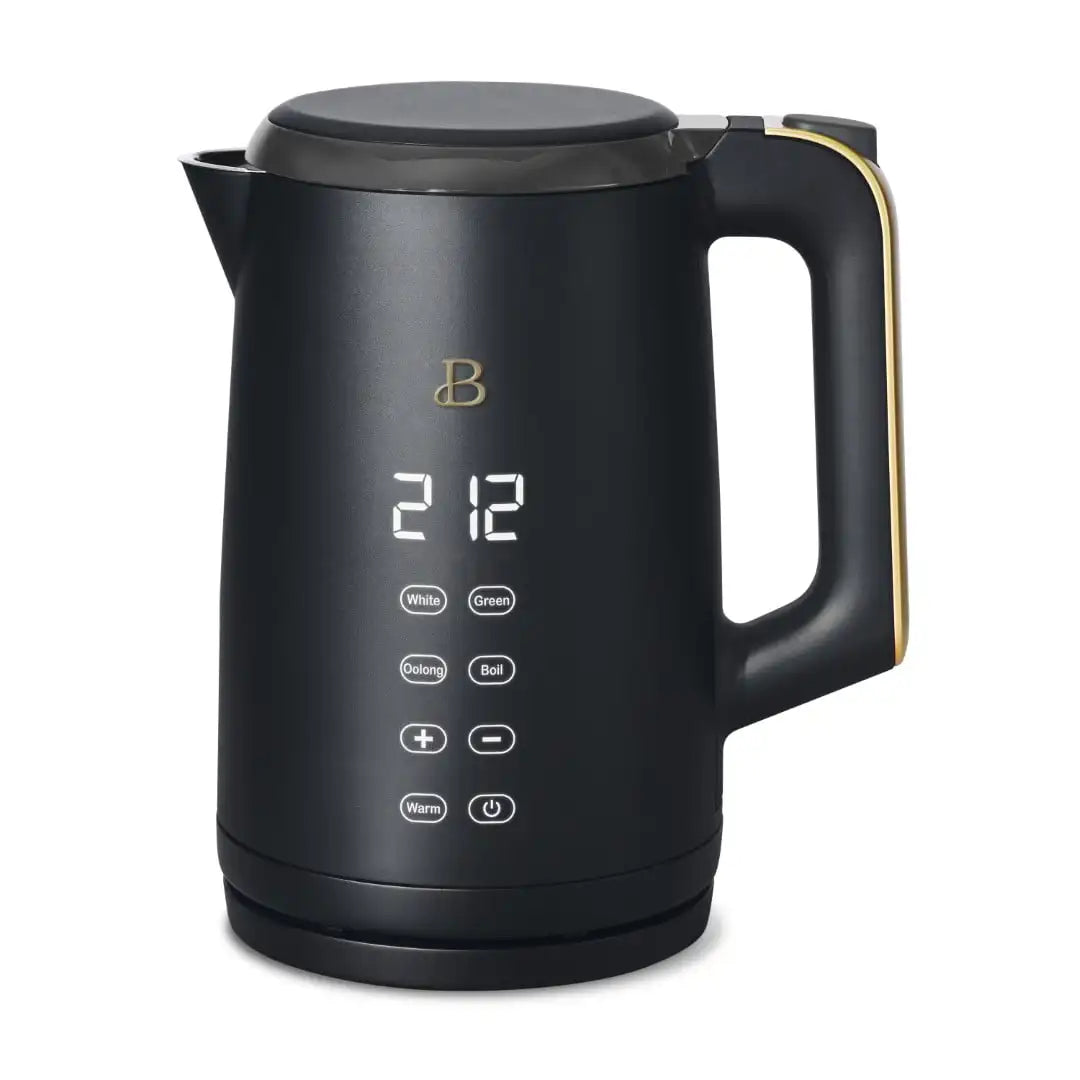 Beautiful 1.7 Liter One-Touch Electric Kettle, Black Sesame by Drew Barrymore