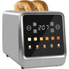 2 Slice with LCD Display Stainless Steel Digital Timer Toaster 6 Bread Types& 6 Shade Settings W/ Bagel Cancel,Defrost Functions